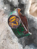 Wizard of Oz Leather Cuff size Large Steampunk Emerald City