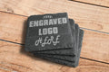Square Slate Coasters Custom Logo Design set of 6